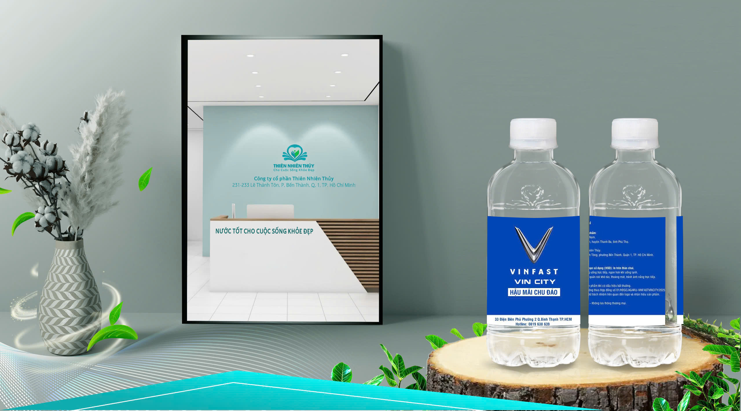 VinFast Đồng Hành Cùng Nước Uống Logo Riêng
