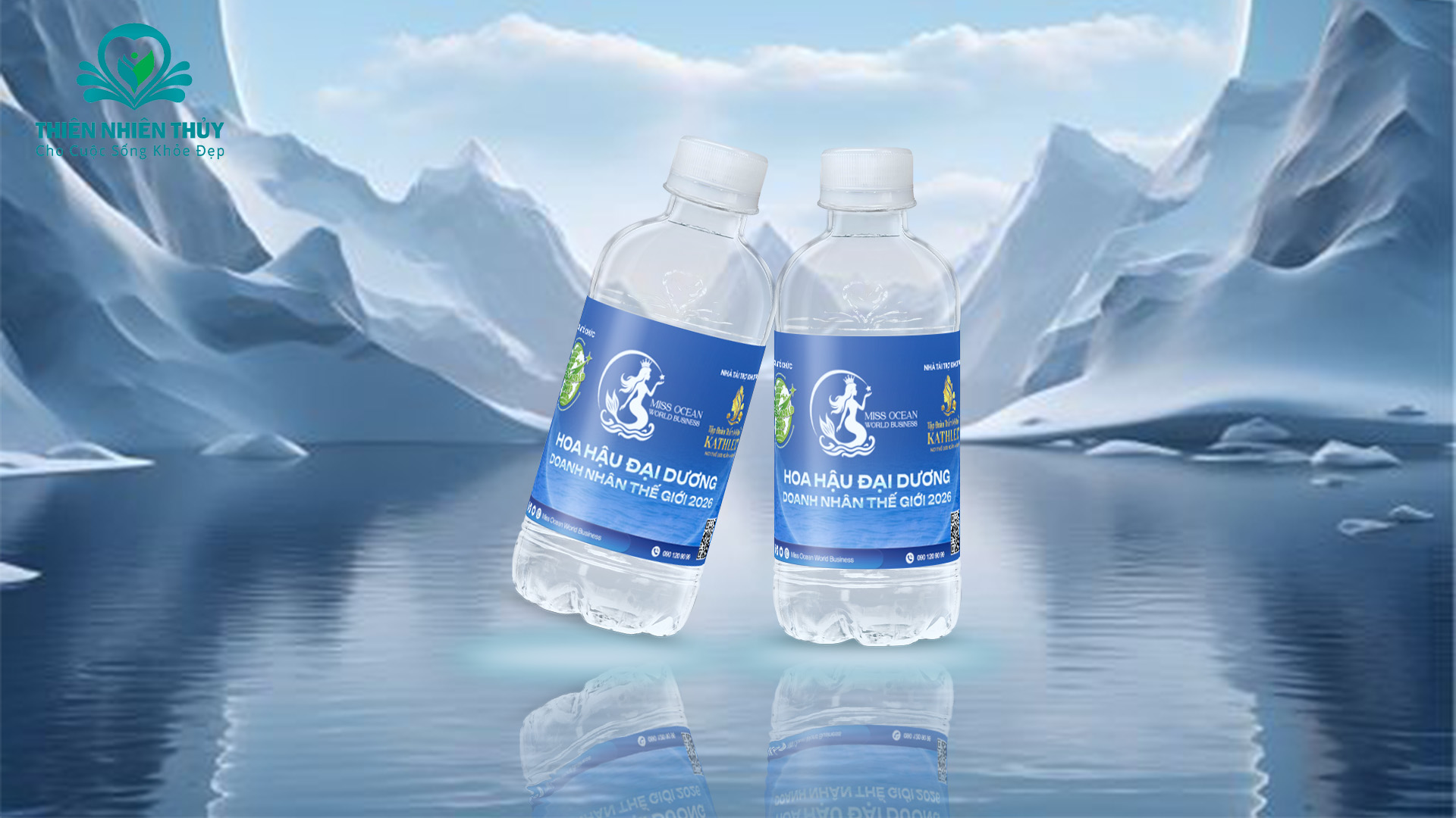 Nước Uống Logo Riêng – Giải Pháp Truyền Thông Cho Sự Kiện MISS OCEAN WORLD BUSINESS