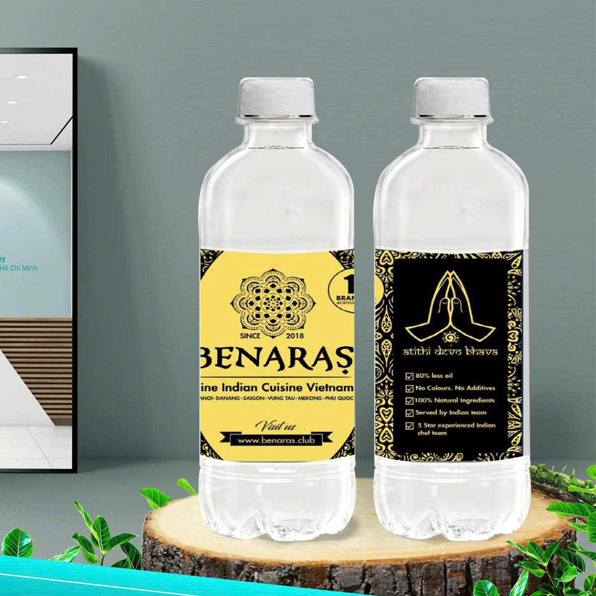 Gia công nước đóng chai 350ml - Benaras