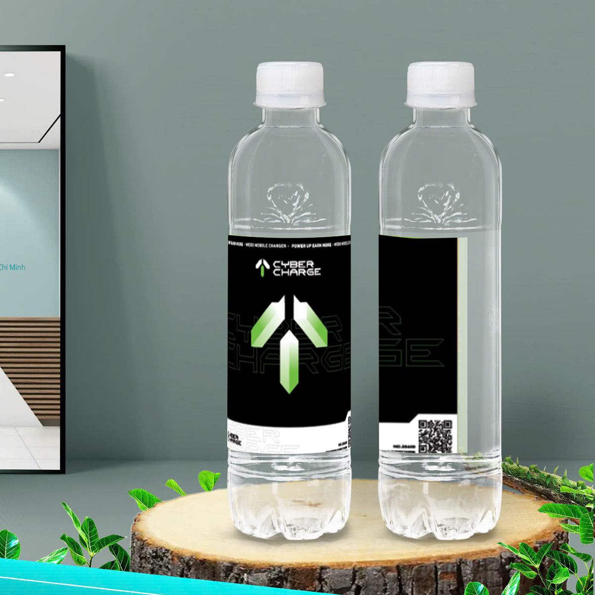 Gia công nước đóng chai 333ml - CYBER CHARGE