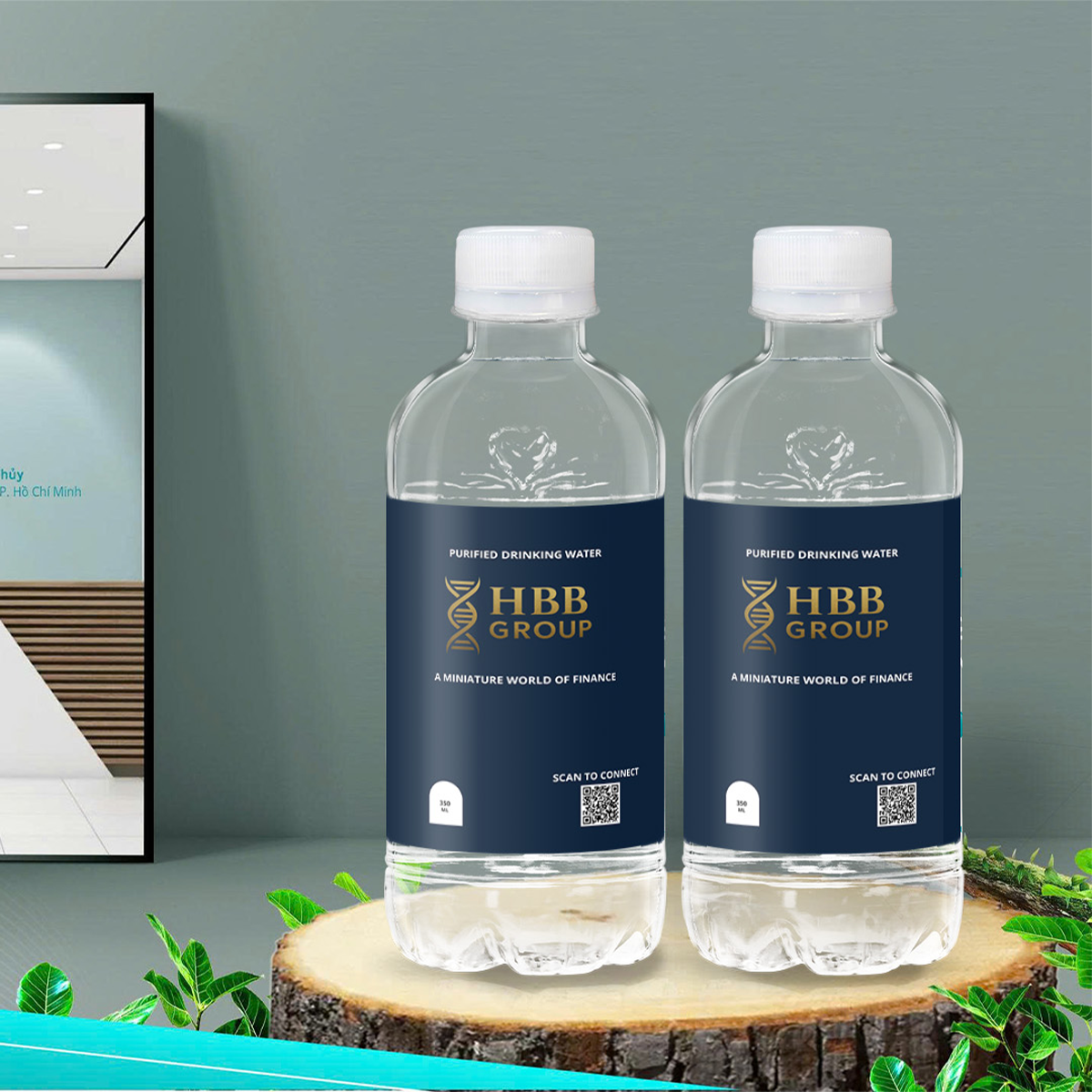 Gia công nước đóng chai 350ml - HBB