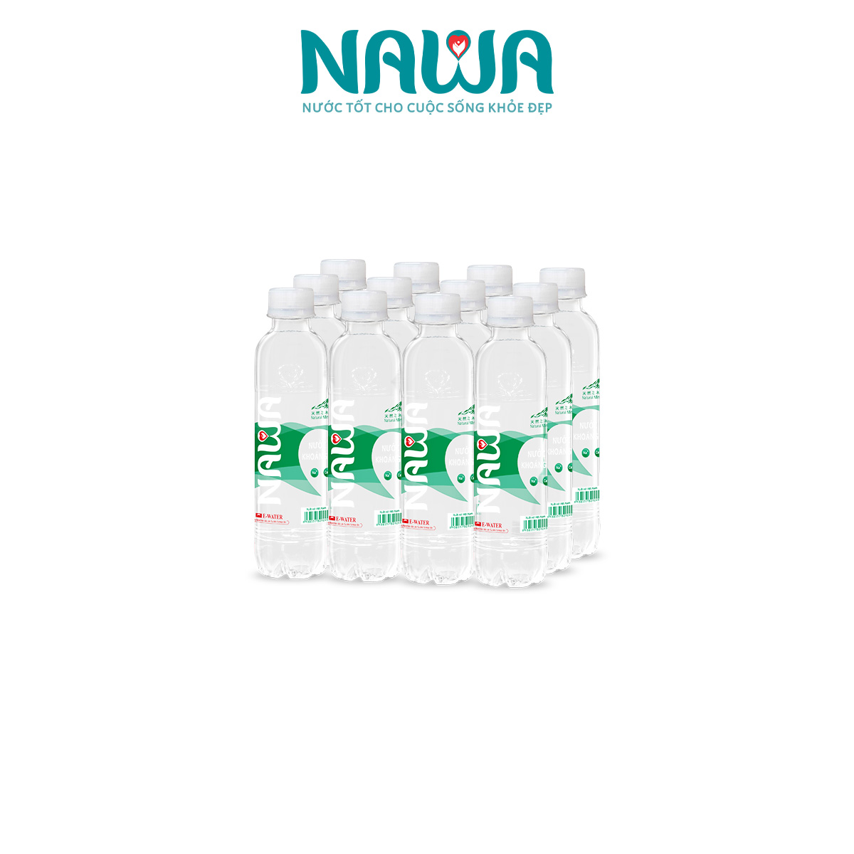 Nước ion khoáng thiên nhiên NAWA Lốc 12 chai333ml