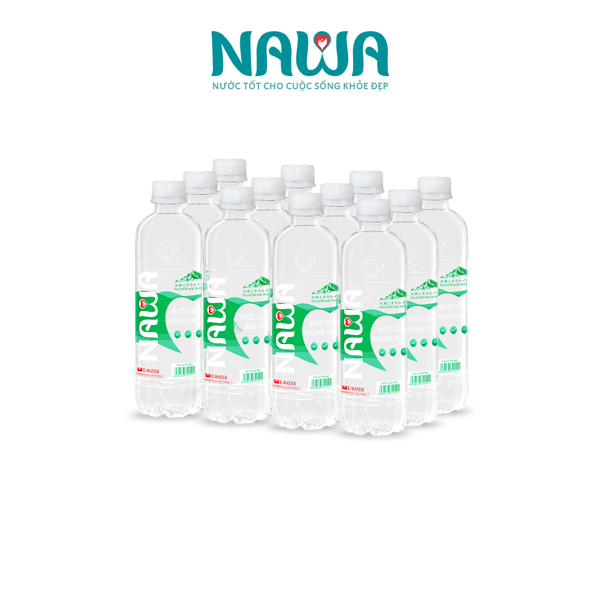 Nước ion khoáng thiên nhiên NAWA Lốc 12 chai 500ml