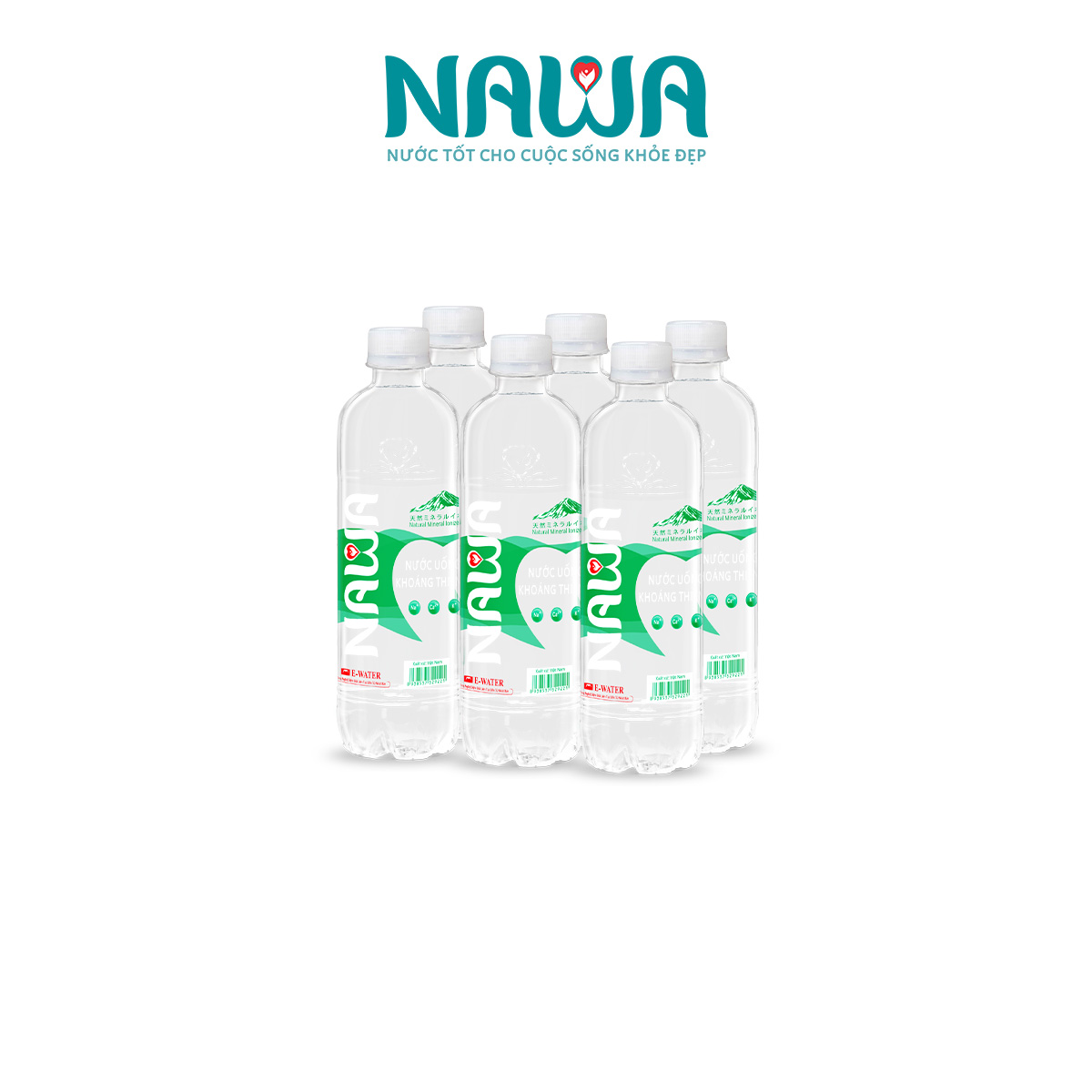 Nước ion khoáng thiên nhiên NAWA Lốc 6 chai 500ml