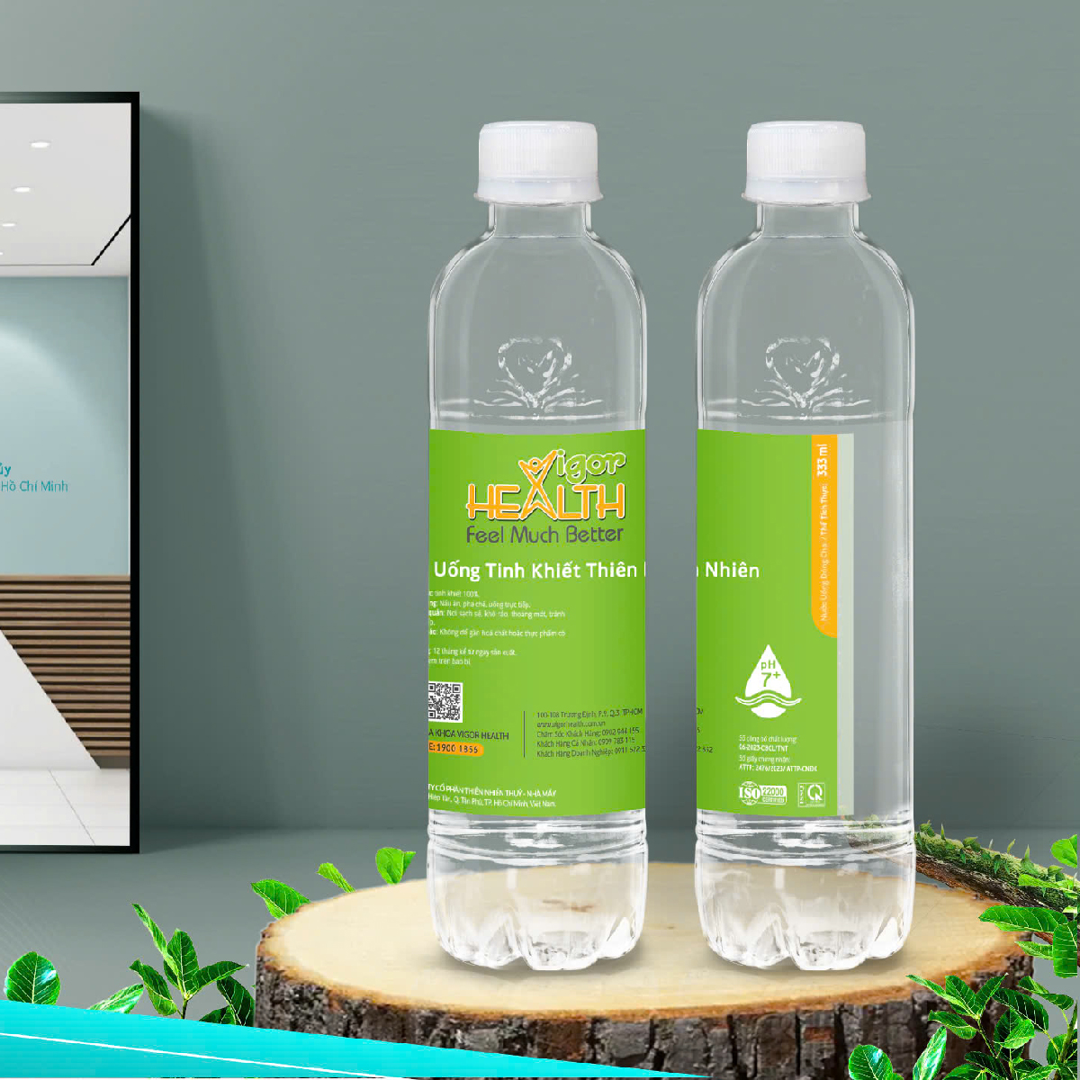 Gia công nước đóng chai 333ml - Vigor Health