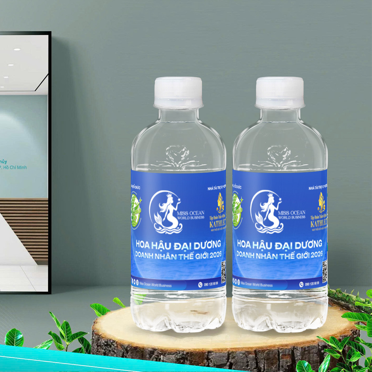 Gia công nước đóng chai 350ml - HOA HẬU ĐẠI DƯƠNG